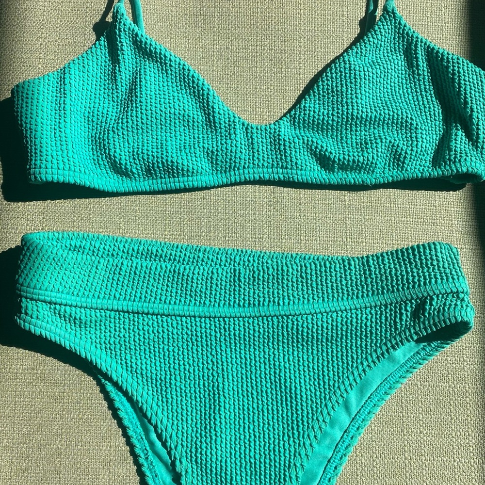 Billabong High Waist Teal Bikini Set
